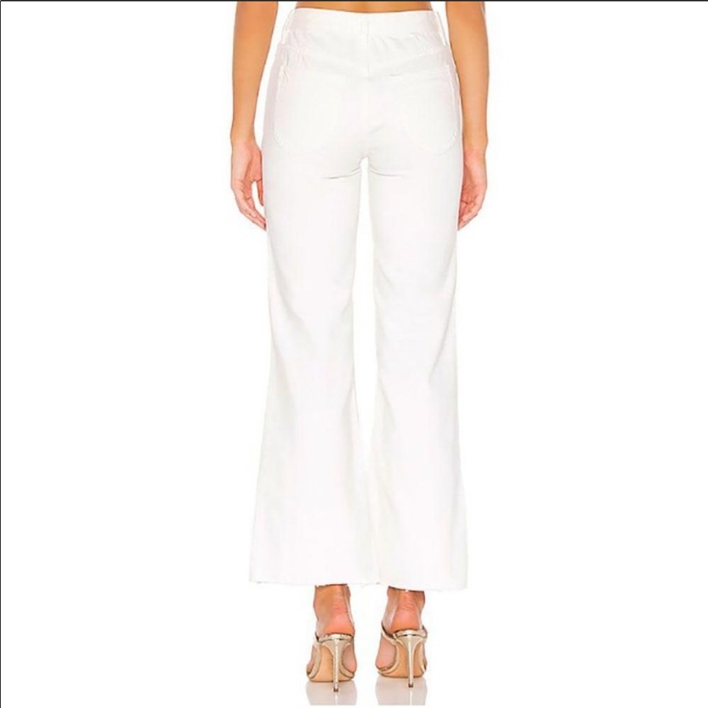 Free People High Rise Straight Flare White Jeans - Picture 4 of 6